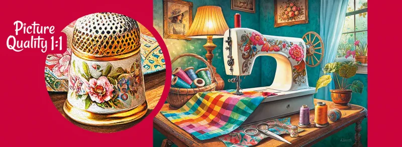 Puzzle 1000 elementów. Mój kącik do szycia 30875 zdjęcie 7
