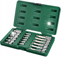 SATA ZESTAW 18 NASADEK TRZPIENIOWYCH BIT 1/4", 1/2" KLUCZY TORX ST09052SJ
