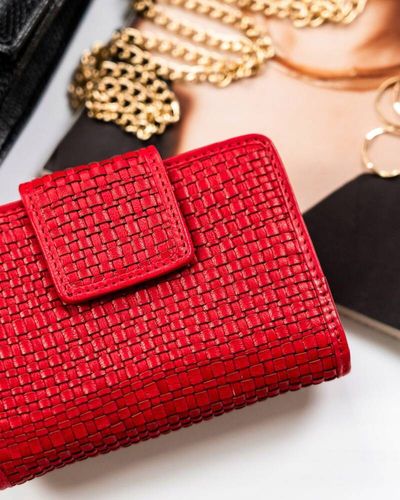 skórzany portfel damski zamykany na zatrzask - rovicky na Arena.pl