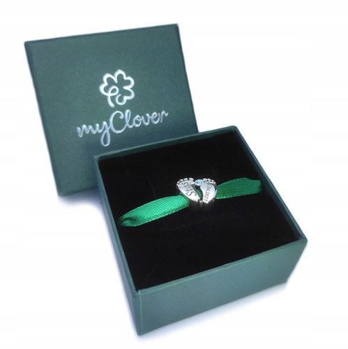 CHARMS STÓPKI zawieszka srebro 925 + TWÓJ GRAWER prezent dla młodej mamy na Arena.pl