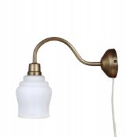 LAMPA KINKIET na ścianę do salonu ZŁOTA SZKŁO METAL retro glamour wisząca