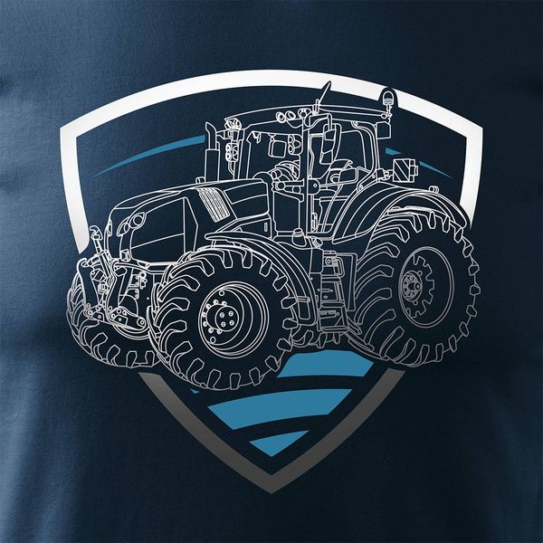 Koszulka z traktorem Claas dla rolnika męska granatowa REGULAR S zdjęcie 2