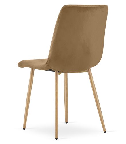 Krzesło TURIN - brązowy aksamit / nogi kolor drewna x 3 na Arena.pl