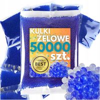 KULKI ŻELOWE WODNE 7-8 MM DO PISTOLETU KARABINU DUŻY ZESTAW 50000 SZT