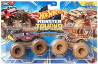 HOT WHEELS MONSTER TRUCKS DEMOLITION DOUBLES LAND ROVER VS. TOWN HAULER