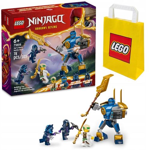 KLOCKI LEGO NINJAGO 71805 ZESTAW BITEWNY Z MECHEM JAYA FIGURKI + TORBA LEGO na Arena.pl