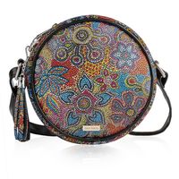 stylowa skórzana okrągła torebka damska na ramię z-11-o