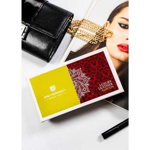 duży i pojemny czerwony portfel damski z systemem rfid - peterson na Arena.pl