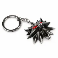 Wolf Medallion | 6 cm | Metal | Brelok Gamingowy | Witcher