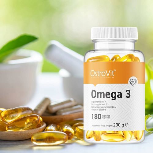 OstroVit Omega 3 180 kapsułek WITAMINY KWASY TŁUSZCZOWE na Arena.pl