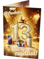 karta na 13 urodzinki seria korona rd13-016
