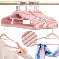 WIESZAKI WELUROWE NA UBRANIA odzieżowe do szafy AKSAMIT PREMIUM 20szt