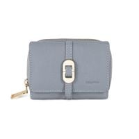 Portfel damski skórzany elegancki poręczny RFID - jasnoniebieski