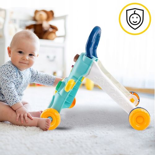 CHODZIK PCHACZ AUTKO ZABAWKA EDUKACYJNA INTERKATYWNA SORTER RUCHOME KLOCKI na Arena.pl