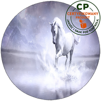 Opłatek na tort Konie