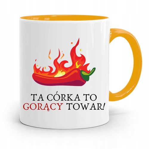 Kubek Żółty Prezent Dla Córki Gorący Towar! Z Nadrukiem Ze Zdjęciem na Arena.pl