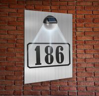TABLICZKA ADRESOWA oświetlona lampka pionowa dibond numer domu 40x30