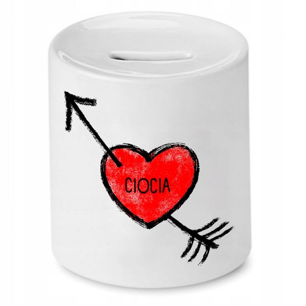 Skarbonka Prezent Dla Cioci Cioteczka Z Nadrukiem Ze Zdjęciem zdjęcie 1
