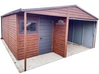 GARAŻ BLASZANY 5M X 6M POZIOM - DWUSPAD BRAMA UCHYLNA GB218