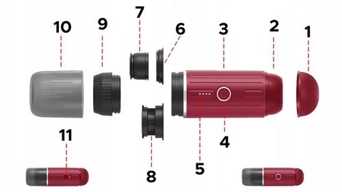 PRZENOŚNY MINI EKSPRES DO KAWY MIELONEJ KAPSUŁKI PODGRZEWA WODĘ 19 BAR 100W na Arena.pl