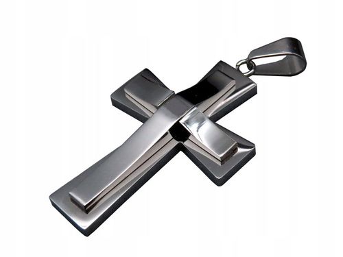 ZŁOTY SREBRNY KRZYŻ KRZYŻYK NA ŁAŃCUSZEK STAL 316L na Arena.pl