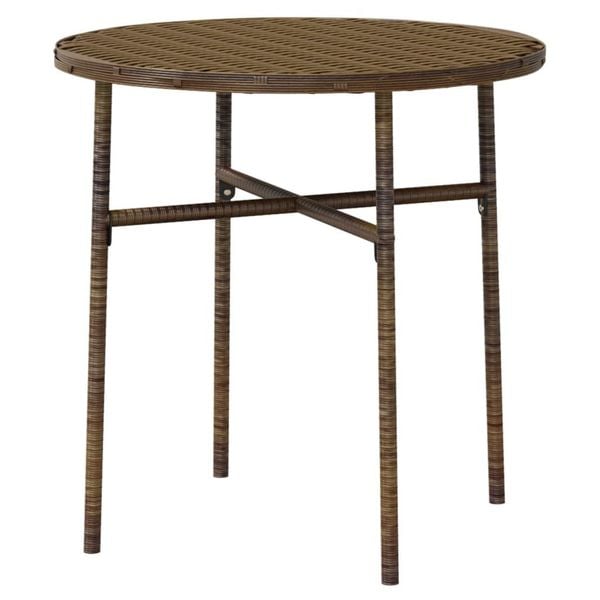 Emaga 3-częściowy zestaw mebli ogrodowych, rattan PE, brązowy zdjęcie 5