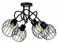 Lampa SUFITOWA żyrandol WISZĄCA LOFT drut KULA 4