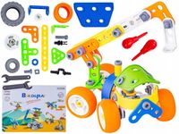 Klocki Konstrukcyjne, Elastyczne 167 El. Pojazdy Budowlane, Auto, Wyścigówk