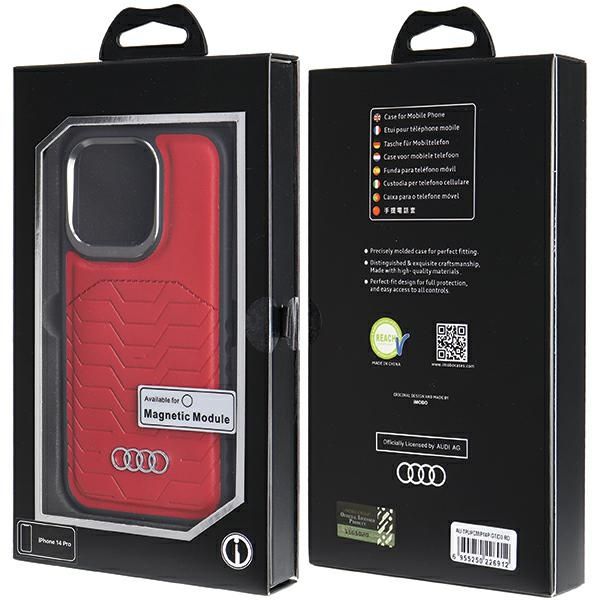 Etui Audi do iPhone 14 Pro, Czerwony, MagSafe zdjęcie 7