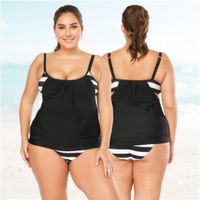 TANKINI KOSTIUM STROJ KĄPIELOWY PLUS SIZE DWUCZĘŚCIOWY WYSZCZUPLAJĄCY 3XL
