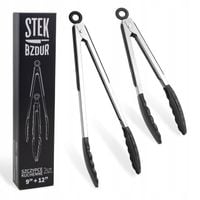 Szczypce Kuchenne do Gotowania Grilla Steków Stal Nierdzewna zestaw 2szt