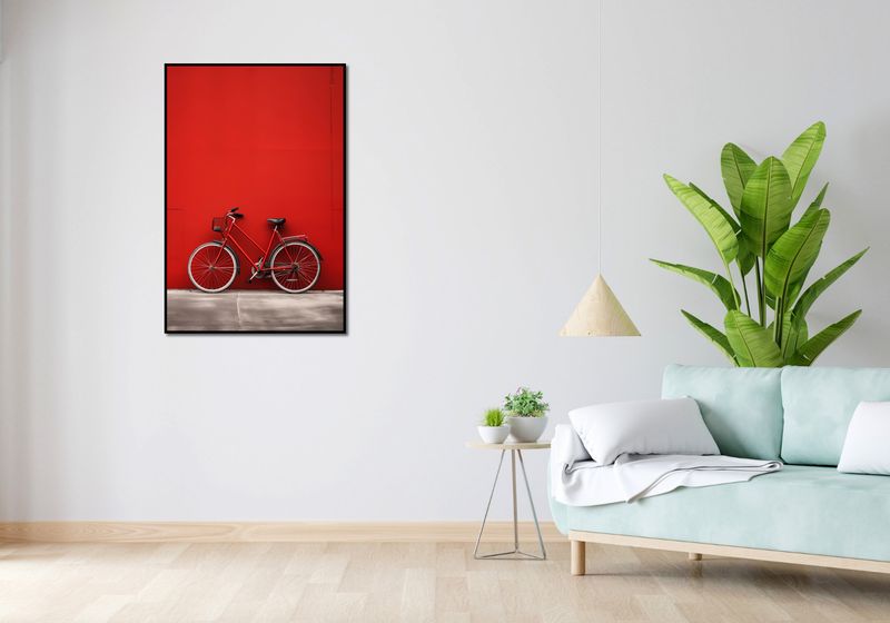 Plakat 68x101cm Czerwony Rower zdjęcie 4
