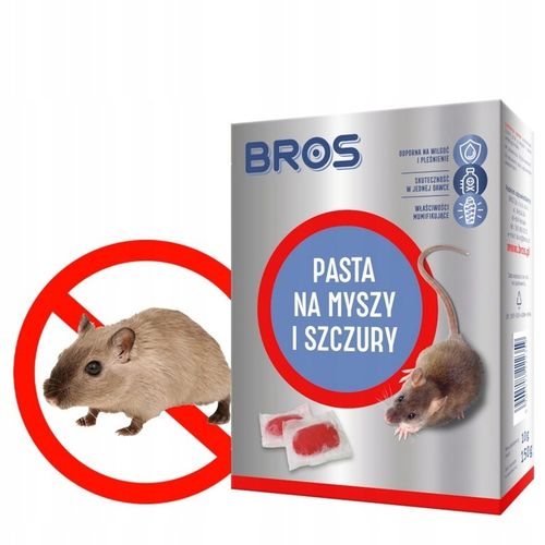 PASTA SILNA TRUTKA TRUCIZNA NA MYSZY SZCZURY GRYZONIE 1KG BROS na Arena.pl