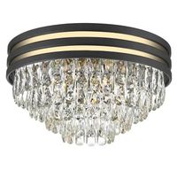 Kryształowa lampa sufitowa NAICA C0525-05A-P7D7 glamour czarna złota