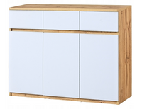 Nowoczesna Komoda 3 Drzwi 3 Szuflady Dąb Wotan 120 cm ARKTICA DL 2 kolory