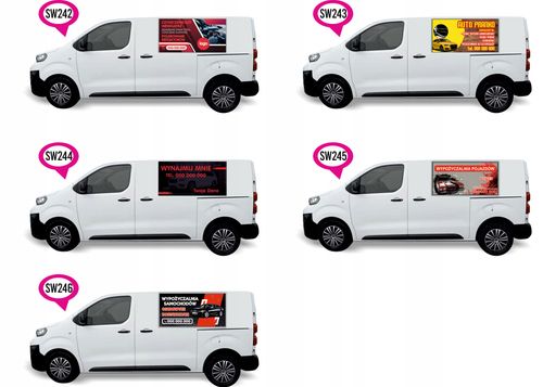 Naklejka Folia na samochód auto reklamowa WYNAJEM AUT na Arena.pl