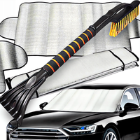 Osłona Mata Aluminiowa Na Przednią Szybę Antyszronowa + Szczotko Skrobaczka