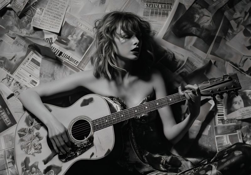 Plakat 100x70cm Młoda Gitarzystka zdjęcie 1