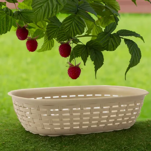 KOSZYK RATAN BEŻOWY NA PIECZYWO OWOCE POJEMNIK ORGANIZER DO PRZECHOWYWANIA na Arena.pl