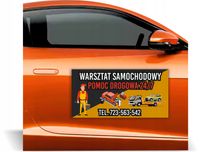 Magnes na samochód reklama magnetyczna PROJEKT WARSZTAT SAMOCHODOWY