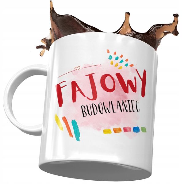 Kubek Dla Budowlańca Fajowy Budowlaniec Z Nadrukiem Ze Zdjęciem zdjęcie 1