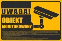 Tabliczka ZNAK tablica RODO Obiekt MONITOROWANY