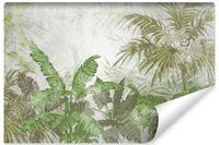 Fototapeta Ścienna LIŚCIE Palmy Bananowce Beton Abstrakcja 400cm x 280cm