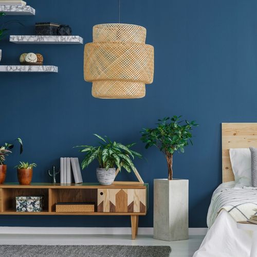 Lampa wisząca BOHO bambusowa czarna 38cm TH06 na Arena.pl