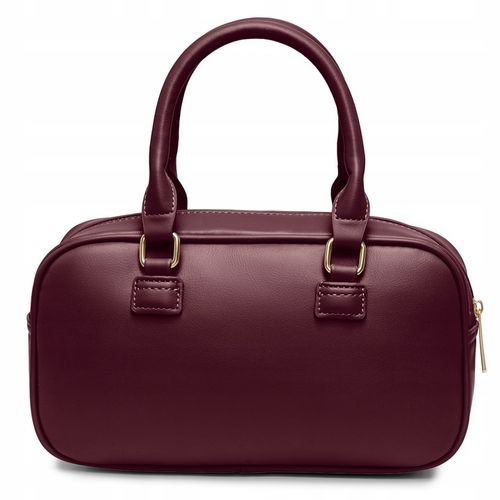 PUCCINI Torebka Damska Mała Kuferek Skóra Ekologiczna Bordowa BK2251019M-3B na Arena.pl