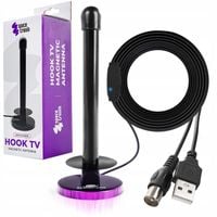 Antena DVB-T2 do Telewizji naziemnej Aktywna TV pokojowa 30 dB 4K LTE