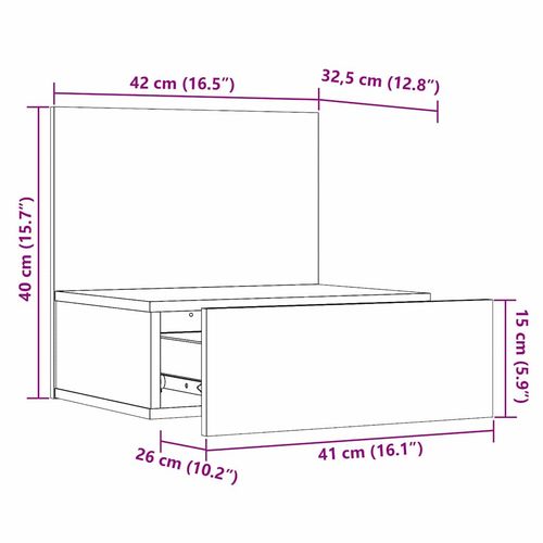 Stolik nocny Brązowy 42 x 32.5 x 40 cm Lite drewno sosnowe na Arena.pl