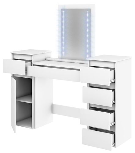 TOALETKA MEGAN 2 BIAŁA lustro LED na Arena.pl