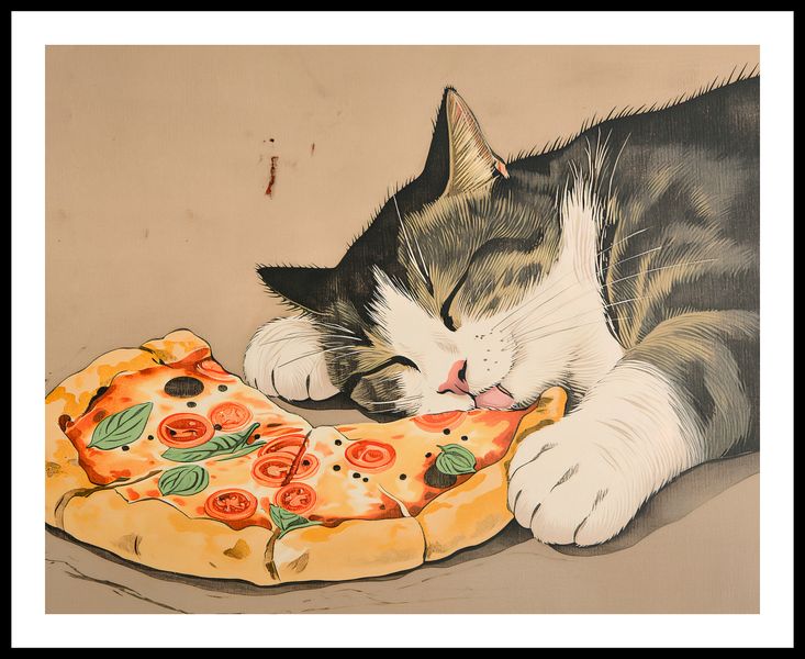 Plakat 76x60,5cm Pizza Dla Kota zdjęcie 3