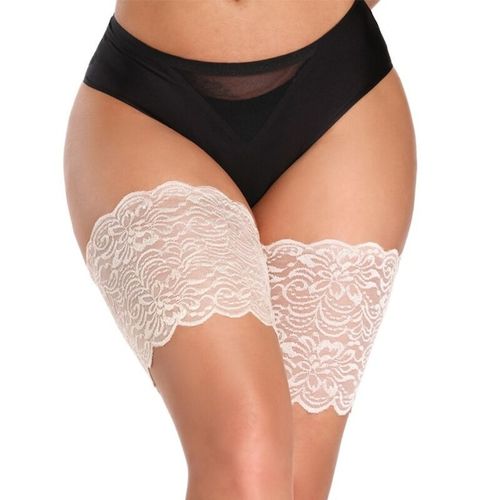 OPASKI NA UDA PRZECIW OTARCIOM KORONKA BEŻOWE 3/4 na Arena.pl